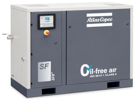 69dB VSD ड्राई वैक्यूम पंप, 18KW वॉटर इंजेक्टेड कंप्रेसर एटलस कोप्को AQ 18